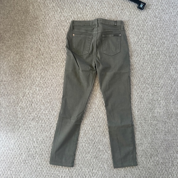 7 For All Mankind Luxe Performance Plus in Slimmy Jeans Olive Green - 26 - Picture 3 of 6
